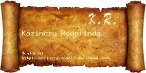 Kazinczy Rodelinda névjegykártya
